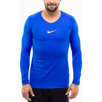 Pánské tričko Tričko s dlouhým rukávem Nike AV2609-463 kulatý , velikost S