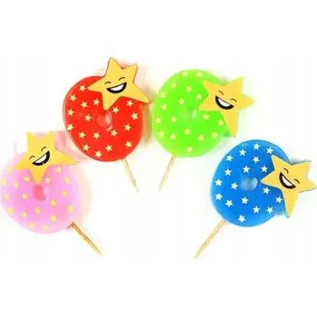 Dortová svíčka Svíčka Číslice Zápich Hvězdička 7 cm Mix Godan.