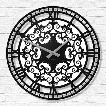 Hodiny Dřevěné nástěnné hodiny - Ornamenty | DUBLEZ