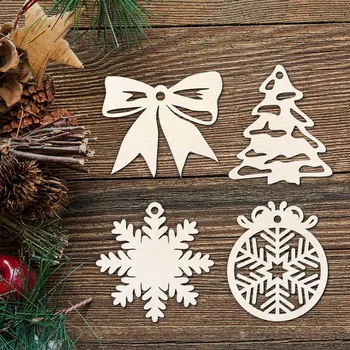 Obraz Dřevěné ozdoby na stromeček - Set 4 druhy po 5 ks (20ks) | DUBLEZ