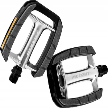 Pedál na kolo Platformové pedály Accent Classic Pro stříbrné