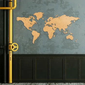 Korková mapa světa na stěnu | DUBLEZ