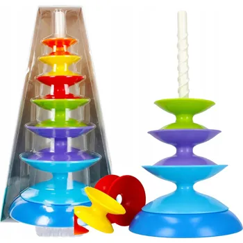 Hračka pro nejmenší VĚŽ PYRAMIDA Z KELÍMKŮ KE SKLÁDÁNÍ