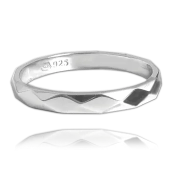 Souprava šperků MINET+ Minimalistický snubní stříbrný prsten vel. 68 JMAN0330SR68