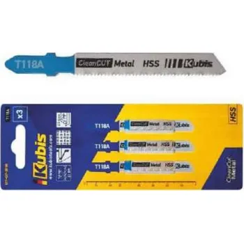 Pilové listy 3 ks, řezání kovu, plastů o tloušťce 2.5-6 mm, rozteč zubů 1.2, T118A