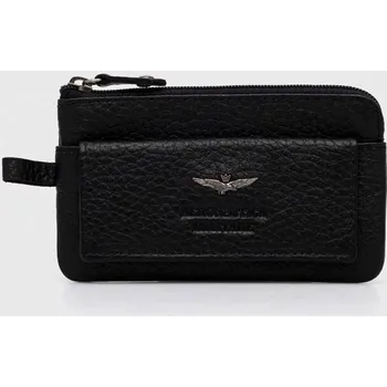 Kožený obal na klíče Aeronautica Militare černá barva, AM189 99X, vel. ONE SIZE