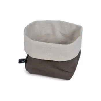 Taška na pečivo bavlna 12,5 × 12,5 cm, hnědá