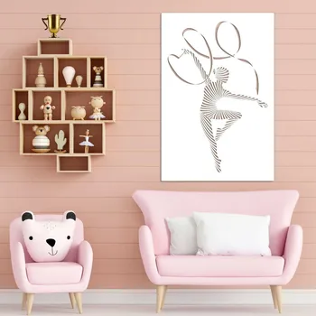 Obraz Nástěnný obraz tanečnice, Bílá | DUBLEZ