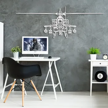 Obraz Dřevěný obraz - Vojenský vrtulník Apache, Bílá | DUBLEZ