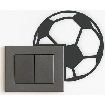 Obraz Dřevěná samolepka na vypínač - Fotbalový míč | DUBLEZ