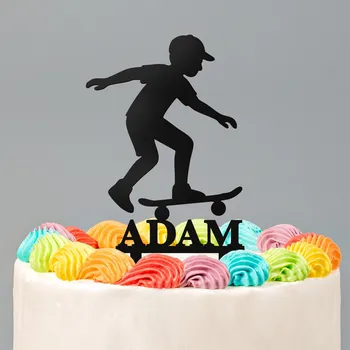 Obraz Zápich na dort s textem na míru - Skateboardista | DUBLEZ