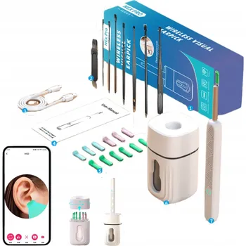 Bezdrátová sada na odstraňování ušního mazu s kamerou, LED světlem, 3,6mm 3osý gyroskop