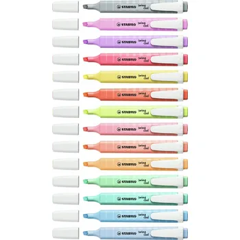 Fixy ZVÝRAZŇOVAČE v SADĚ 8 barev PASTELOVÉ Stabilo VYSOKÁ KVALITA