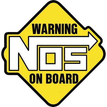 Samolepicí dekorace na vozidlo NÁLEPKA na auto | NOS ON BOARD Nitril Nitro TURBO Zrychlení 13