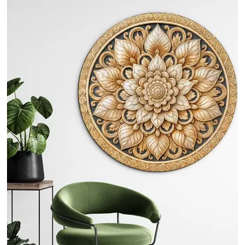 Obraz Obraz mandala - Zlatý květ | DUBLEZ