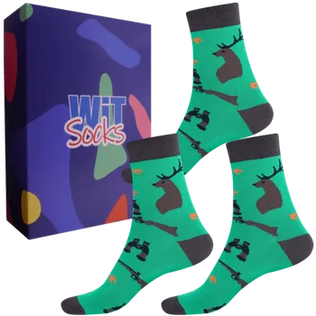 Pánské ponožky Dárkový set - Povolání - Myslivec - velikost 43-46 (Velikost 43-46)