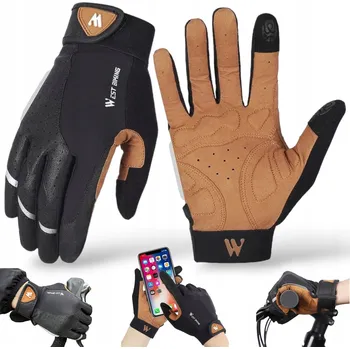 Cyklistické rukavice Cyklistické rukavice West Biking M černé