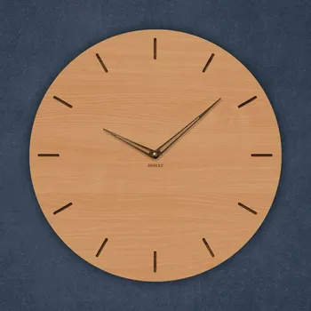 Hodiny Minimalistické dřevěné hodiny, Buk | DUBLEZ