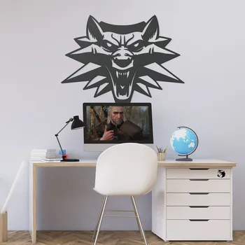 Obraz Witcher znak na zeď - Vlčí amulet, Antracitově-šedá | DUBLEZ