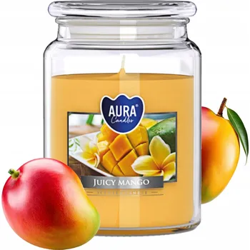 Svíčka Parafínová vonná svíčka Šťavnaté mango Aura 1 ks