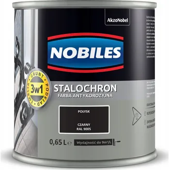 barva na kov Barva antikorozní barva na kov Nobiles 0,65 l, černý lesk