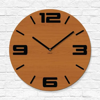 Hodiny Velké nástěnné hodiny do obýváku - Numero, Třešeň | DUBLEZ