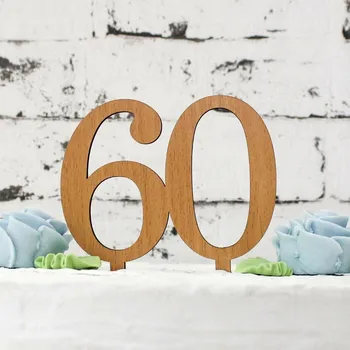 Obraz Dřevěný zápich do dortu k 60. narozeninám | DUBLEZ