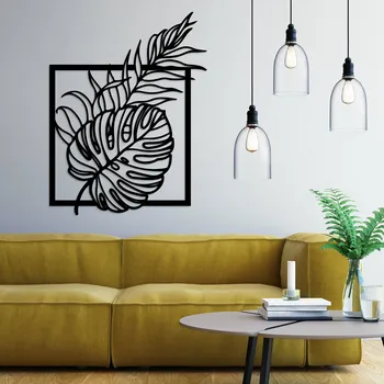 Obraz Dřevěný obraz - Monstera v rámu | DUBLEZ