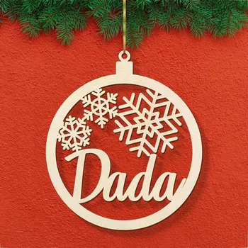 Vánoční dekorace Dřevěná vánoční koule se jménem | DUBLEZ