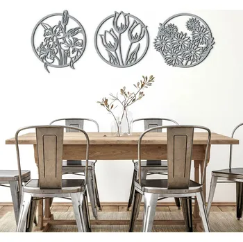 Obraz Moderní obraz do kuchyně - Květy, Stříbrná | DUBLEZ