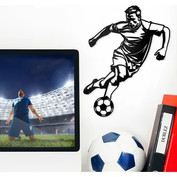 Obraz Dřevěná samolepka na zeď - Fotbalista | DUBLEZ