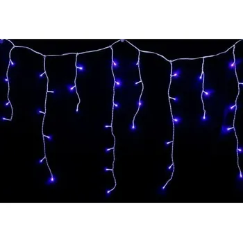 Vánoce Venkovní LED vánoční závěs PROFI, silný kabel - 10m, modrá, se záblesky