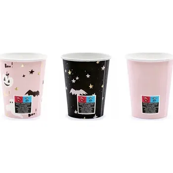 Jednorázové nádobí Papírové kelímky Partydeco Boo KPP61-EU1 220 ml 6 ks