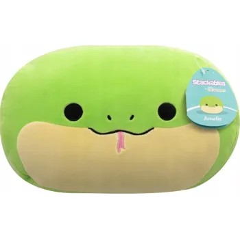 plyšák Squishmallows Plyšová figurka Zelený had se žlutým bříškem Amalie 30 cm