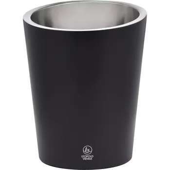 Chladič na víno LEOPOLD VIENNA Chladič na sekt, nerez, černý mat, výška: 220 mm, průměr: 173 mm