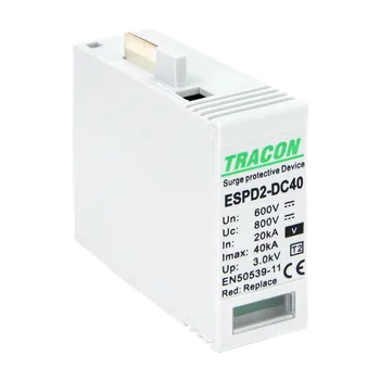 Přepěťová ochrana Tracon ESPD2-DC40-600V Svodič přepětí DC, V , typ T2vložka 600V (Tracon ESPD2-DC40-600V)