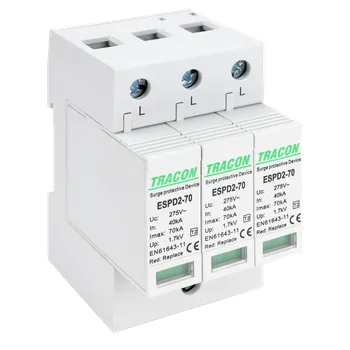 Přepěťová ochrana Tracon ESPD2-70-3P Svodič přepětí AC, typ T2odnímatelný modul (Tracon ESPD2-70-3P)