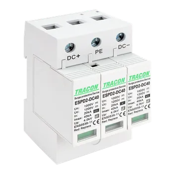 Přepěťová ochrana Tracon ESPD2-DC40-1000 Svodič přepětí DC, typ T2 odnímatelný modul (Tracon ESPD2-DC40-1000)