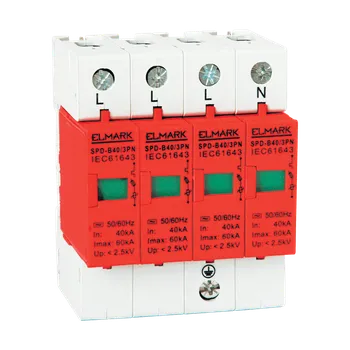 Přepěťová ochrana Přepěťová ochrana Elmark SPD‑C20/3pN In 20 kA | svodič přepětí typ 2 (3+1) pro elektroinstalace