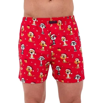 Pánské spodní prádlo Pánské boxerky CORNETTE 016/21 DOGS 2 červená XXL 0
