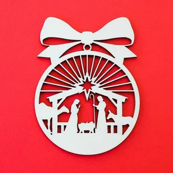 Vánoční dekorace Vánoční koule na stromeček - Svatá rodina | DUBLEZ