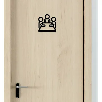 Informační tabulka Dřevěná tabulka na dveře - Zasedačka, Černá | DUBLEZ