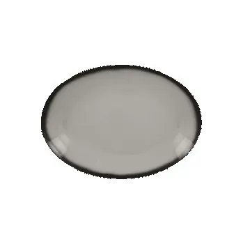 Talíř RAK Lea talíř mělký, oválný 36 × 27 cm, šedý | RAK-LENNOP36GY