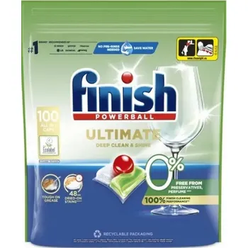 Přípravek do myčky Finish Kapsle do myčky nádobí Ultimate Powerball 0% 100 kusů ECO