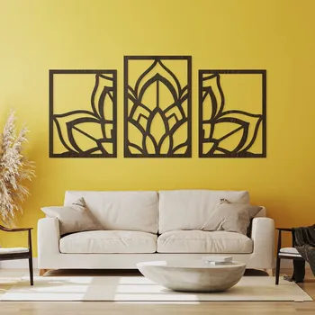 Obraz Vícedílná dřevěná mandala - Bohatství, Wenge | DUBLEZ