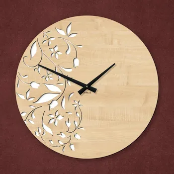Hodiny Luxusní nástěnné hodiny - Fleur, Javor | DUBLEZ