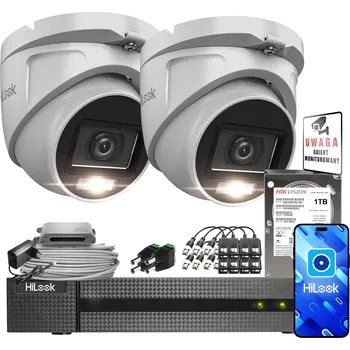 Bezpečnostní kamera Monitorovací sada 2x TVICAM-T5M-20DL 2Mpx IR20m IP66 Detekce pohybu WDR