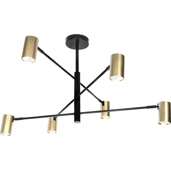 Bodové svítidlo Svítidlo 6 x bodové GU10 DD-40 černo-zlaté.