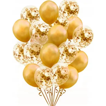 Balónek Zlatý balónek sada 15 balónků ks