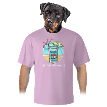 Pánské tričko Bastard Zuby na prázdninách unisex tričko oversized Orchid